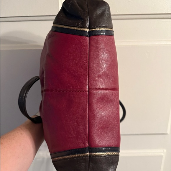 Coach Red and Brown Shoulder Bag - Picture 3 of 13